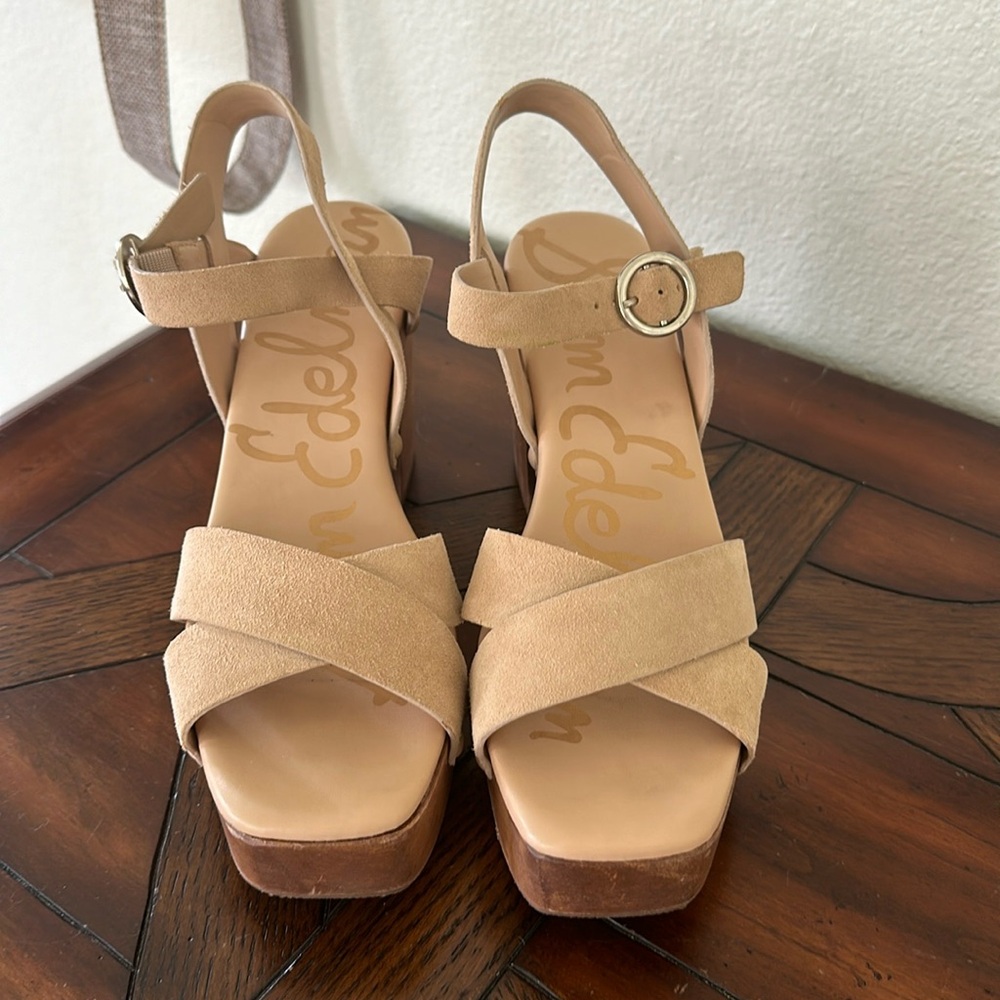 Sam Edelman Josefine Suede sandal women’s size 8 color camel